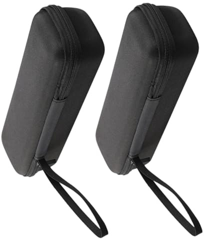 HIAKDOFT 2 pezzi Custodia Microfono Singolo Rigida EVA Antishock con Cerniera Microfono Portatile Salvaspazio per Performance Live e Studio Organizer Attrezzatura Audio