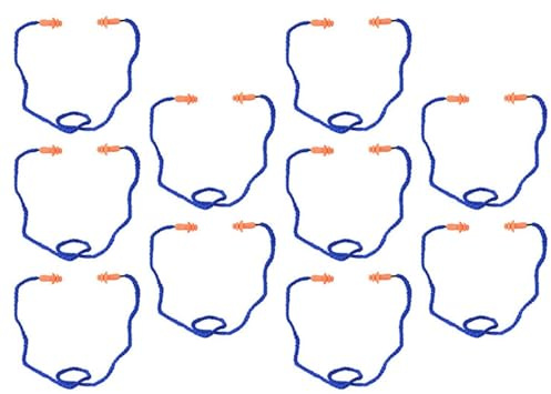 Corded Reusable Ear Plugs, 10 Pair of Anti Noise Soft Silicone Christmas Tree Shape Earplugs with String
