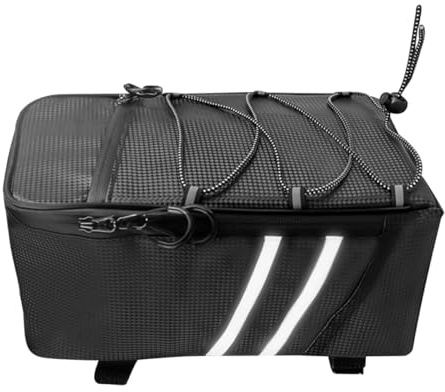 TOYANDONA Fahrradsatteltasche Mittel aus Pu Leder mit Sicherer Befestigung Mountainbike und Citybike Fahrradtasche für Gepäckträger Vielseitige Fahrrad Aufbewahrungstasche