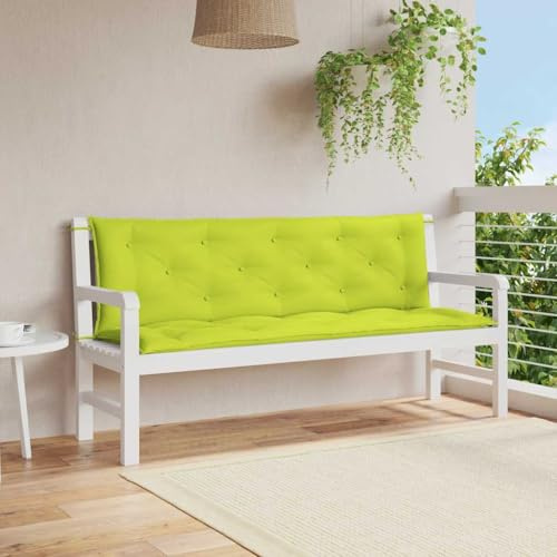 Genérico Cojín Banco jardín Tela Ox Verde Brillante 150x(50+50) x7 cm,Casa y jardín,Decoración,Cojines para sillas y sofás,Verde,315027