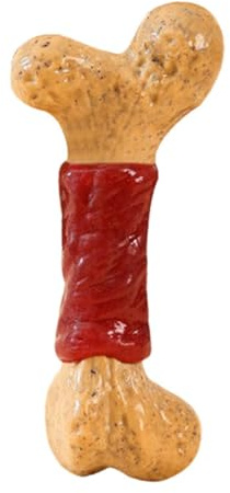 Hundespielzeug – Robuster Knochen Mit Rinderduft | Interaktives Hundespielzeug | Zahnwechsel Zahnpflege Spielzeug Für Training & Langeweile, Thermoplastischer Gümmi, Bissfest