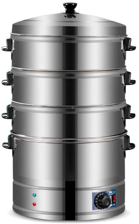 Vaporiera Elettrica A 3 Livelli In Acciaio Inox, Con Termostato E Riscaldamento Automatico: Ideale Per Una Colazione Facile E Veloce. 40
