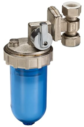 WK Doseur de polyphosphates rotatif avec By-pass | Attaques 1/2 | Vase transparent incassable | Protection anticalcaire et anti-corrosion pour installations hydrauliques et sanitaires