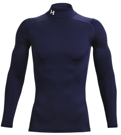 Under Armour UA CG Armour Comp Mock, Baselayer pour hommes avec un col polo, haut thermique à manches longues pour l'hiver et le ski avec technologie anti-odeur