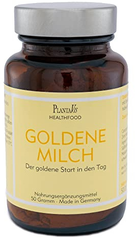 Goldene Milch Pulver| Curcuma, Zimt, Ingwer 50 g Pulver | PlantaVis