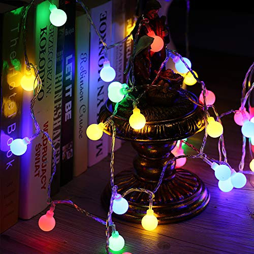 PhilzOps 10M 100 LED Natale Catena Luminosa Esterni Colorato Luci Stringa 8 Modalità Impermeabile Lampadina per Natale Interno Camera da Letto Matrimonio Casa Feste Balcone Giardino DIY Decorazioni