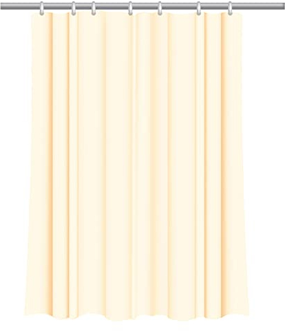 SEPIO Shower Curtain with Curtain Hooks, Shower Curtain Rings 180 x 200 cm - Waterproof, Antibacterial, Made of Best Material, Ready for Assembly, for Bath and Shower (Beige)