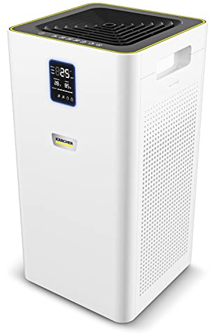 Kärcher AF 50 luftrenare, luftflöde: 520 m³/h, upp till 100 m² rum, eliminerar 99,95% av partiklar upp till 0,3 μm som fint damm, aerosoler, allergener, lukter, automatisk funktion, timer, nattläge