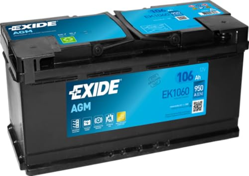 EXIDE Batería 106, Ah 950, A/EN EK1060 L 392mm B 175mm H 190mm Compatible con BMW 5 Touring F11 5 Sedán F10, AUDI A4 B8 Avant 8K5 A6 C7 Avant 4G5, 4GD A6 C6 Avant 4F5