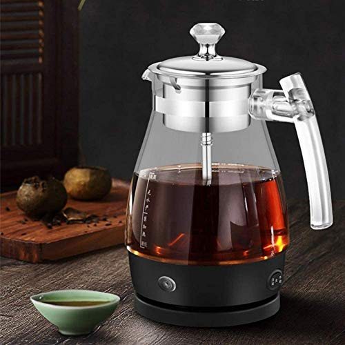 Tetera eléctrica, tetera con infusor de té, tetera de vidrio inteligente, función de recalentamiento y protección contra ebullición en seco, 600 W, sin BPA Efficency