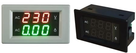 Misuratore di tensione e corrente AC 0-50A for tipo split Variac monofase AC 0-500V LED Volt Amp Tester da pannello Voltmetro digitale Amperometro (Color : White cover)