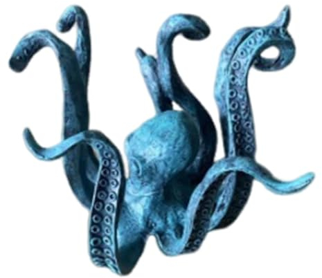 LaoSShu Octopus Mug Holder, Octopus Coffee Mug Holder, Funny Pendant Tea Cup Holder, Vintage Style Decor for Dining Living Room, Vintage-Style Table Statue Ornament (Color : Style-D)