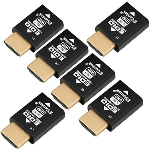 Mini émulateur HDMI EDID – 1920 x 1080 @ 59 Hz | Design compact | Prend en charge les commutateurs HDMI, les rallonges, les récepteurs AV, les répartiteurs vidéo - 6 pièces