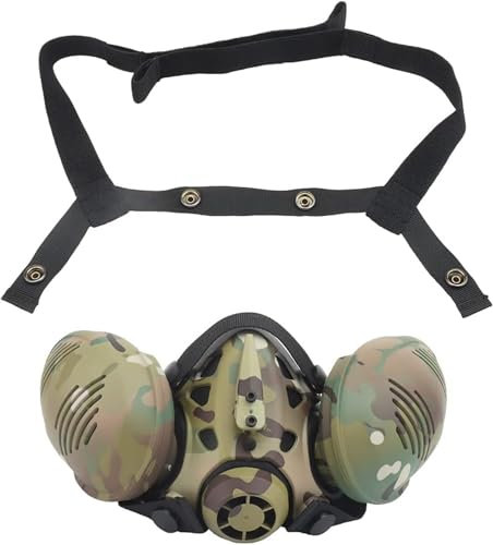 PBTMCD Masque Tactique Airsoft Demi-Masque, Masque De Paintball Demi-Visage, Accessoires Décoratifs for La Chasse CS Game(CP)