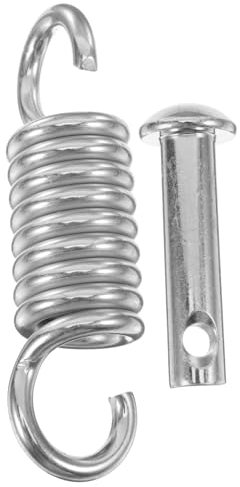 Kisangel 1 lot de crochets robustes pour balançoire Φ16 x 70 broches Φ6,5 x φ34 x 130 mm Ressort d'extension et cheville pour chaise suspendue, hamac et balançoire de porche