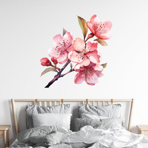 GRAZDesign Sticker mural avec motif fleur de cerisier japonais autocollant pour salon cuisine 41 x 40 cm