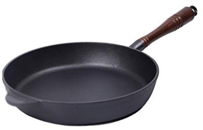 NTALJC Sartén Multifuncional de Hierro Fundido, Estufa de Gas, Cocina de Inducción, sartén de Hierro sin Recubrimiento, sartén Antiadherente Gruesa, Caliente como Siempre