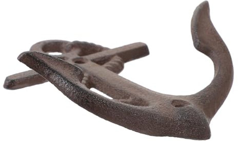 Vaguelly Vintage Nautical Hooks Wrought Iron Wall Anchor Hangers for Garden & Home Decor Easy Install Decorative Coat Hanger
