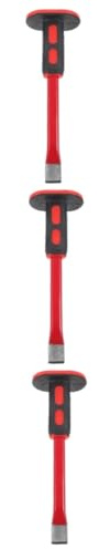 DIYEAH 3 Pezzi Scalpello Piatto per Calcestruzzo Paracolpo Utensile Pesante per Demolizione e Intaglio Pietra e Muratura Strumento Resistente per Lavori Gravosi