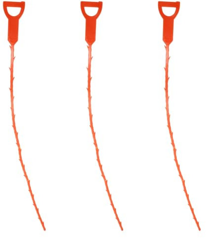 Mikikit de Desatascadores y Buena Flexibilidad, Herramienta Abs 3 Piezas Diseño de Púas para Limpieza de Tuberías para Fregadero y Desagües Obstruidos en Alcantarillado