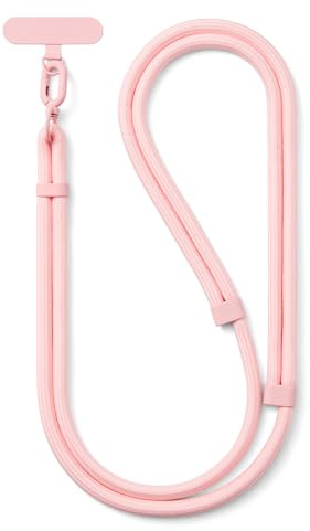 MORSUNBELA Cordon telephone portable réglable 40 à 80 cm Rose