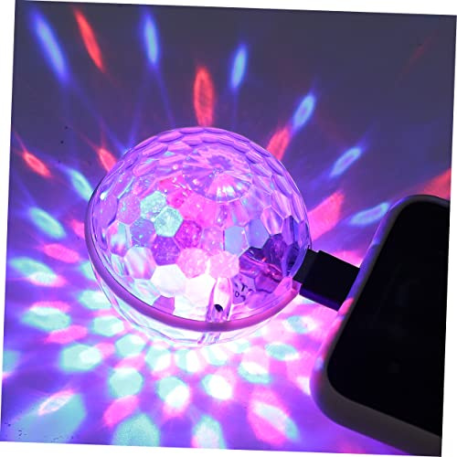 TOBBOMEY Mini Luce LED USB Sfera Discoteca Portatile per Feste Strobe Lamp da ed Design Compatto e Resistente Regalo per Amici e