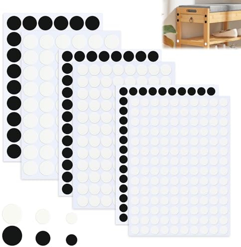 580 Pcs White Black Screw Hole Covers, 12mm/15mm/21mm Screw Cover Caps, Self-Adhesive Furniture Stickers for Cabinets, Tables, Chairs, Doors