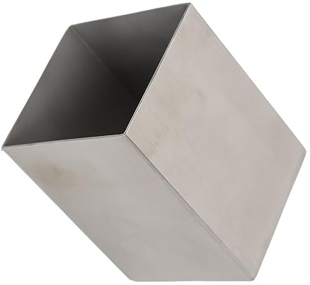 ZAWELIYO Edelstahl-Stifthalter, Rechteckiges Design, Multifunktionaler Stiftbecher für die Schreibtischorganisation (Silber)