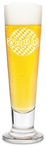 KIXY Pilsglas von Leonardo Bierglas Geschenk Gravur 0,3 L - O'zapft is!