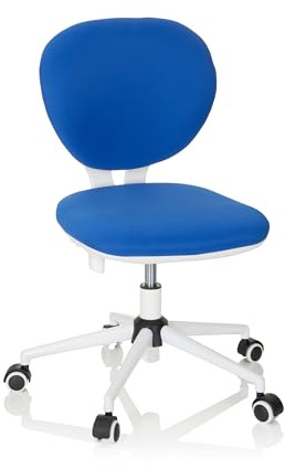 hjh OFFICE 670970 Snurrstol för barn kid VIVO - Designkontorsstol som växer med barnet, Sitthöjdsjustering, Lämplig för barn mellan 5 och 13 år, Stort färgurval