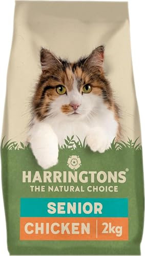 Harringtons Complete Senior Dry Cat Food Chicken 2kg (Pack of 4) - Tasty Natural Goodness