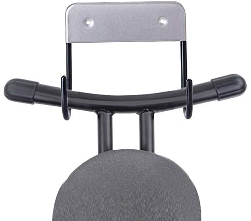kuou Ironing Board Hanger, Stainless Steel Wall Mount Ironing Board Holder, Iron Board Hook,Ironing Boards Storage Wall Bracket for Y-leg or T-leg Large & Small Ironing Board(Black with Screws)