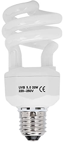 Energisparlampor UVB-lampa, Reptil UVB Energisparlampa Sköldpadda Ödla Kalciumtillskott Växt ultraviolett ljus(5.0 20w)