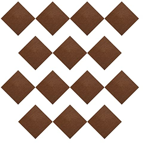 14 Stück Teppichfliesen zum Abziehen und Aufkleben, Mehrzweck-Bodenmatte for Zuhause und Haustiere, rutschfeste, maschinenwaschbare Haustiermatte, 28 x 28 cm (Marron, Size : 28x28cm)