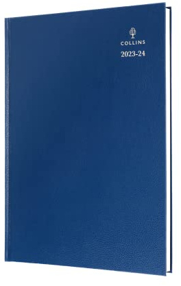 Collins Standard Desk Akademic 2023–24 A4 Wochenansicht, Mitte des Jahres Terminplaner (Termine), FSC Mix Papier, Schule, Universität oder Universität, Juli 2023 bis Juli 2024, Blau – 40 m.60-2324