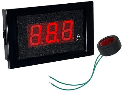voltmetro amperometro Amperometro CA digitale multi-standard corrente 80-300 V 8-12 V 0,5-50 0-100 A LED rosso display amperometro pannello amplificatore più trasformatore ( Color : 80-300V 0.5-99.9A