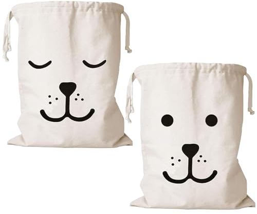 2 Pièces Sac à Linge Linge Sale,Machine à Laver Sac à Linge,Grand Sac a Linge Sale Voyage Tissu,Grande Capacité Pour Les Ménages De Plusieurs Personnes (60 x 48 cm)