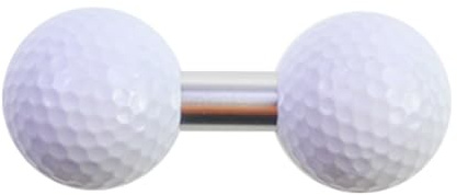 curfair Outil d'entraînement de putt double balle de golf avec tube d'équilibre, accessoire d'aide au putting, pour hommes, papa, mari, blanc
