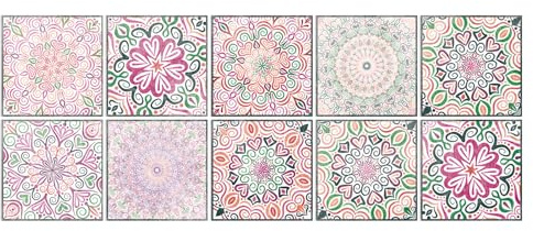 Targawerelax 24 pcs Fliesenaufkleber KüChe, Klebefliesen KüChe, Fliesenfolie Bad, Vinyl Selbstklebende Fliesen, Klebefolie KüChe Fliesenfarbe Badezimmer Spritzschutz Wand, Rosa Barock