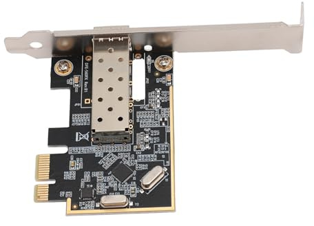 PCIE-Ethernet-Netzwerkkarte, Stabile und Schnelle Übertragung, 1210AT-Chip, Großer Kühlkörper, Vergoldeter Finger, Glasfaser-SFP-Netzwerkadapter für Desktop-Computer