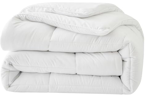 Good Nite Edredón de Invierno de 220 x 240 cm, 460 g/m², edredón de 220 x 240 cm, Manta de Invierno, sin Funda, cálido, Suave y Acogedor, Color Blanco