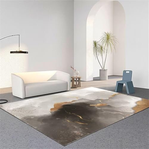 RUGMRZ Teppich Ankleidezimmer Abstrakte Geometrische Sofa-Wohnzimmerdekoration, Langlebig, rutschfest Und Pflegeleicht Teppich Bürostuhl Geeignet Grau Wohnungs Deko Home Deko 180X280CM