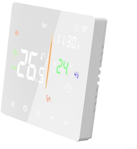 Smart Thermostat WiFi For Electric Underfloor Heating Compatible With -Alexa, Programmable Thermostats Controller With Probe Sensor(3A)