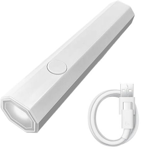 UV Lampe für Gelnägel, Tragbare Mini UV Nagellampe, UV LED Lampe für Nägel, LED Nageltrockner Tragbare Kleine UV Nagellampe für Gel Nagellack zum Aushärten von Nagelkleber & Nail Tips (Weiß)