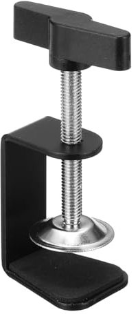 PATIKIL Aluminum Alloy Desk Clamp, Universal C Clamps Heavy Duty g Clamp Base 0-45mm Clip Range Stand Plastic Handle Mounting Accessory Cabinet Clamps for Tables Woodworking Welding