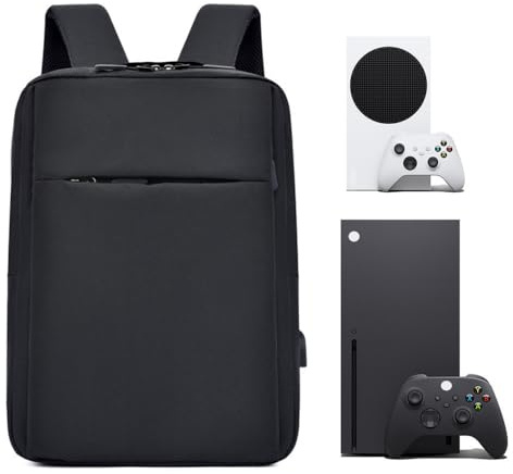 AARONMEI Portable Storage Case for PlayStation 5/PS4 Slim/Pro/Xbox Series X/S/Xbox One Controllers - Durable Travel Organizer Bag with Padded Compartment (Black)