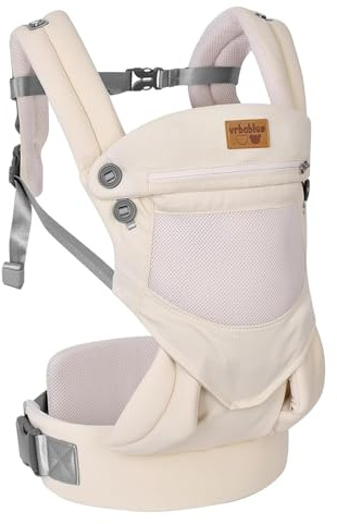 vrbabies Babytrage-Ergonomisch,Babytrage für Neugeborene ab Geburt Leicht und Bequem,Leicht zu Tragen,Geeignet für Mütter und Väter,Babys von 4-20 kg