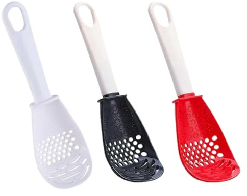 Cucharas Grandes Para Cocinar,3 Cucharas Para Revolver Alimentos - Espumadera Manual Trituradora De Papa Separador De Yemas Para Casa Apartamento Restaurante
