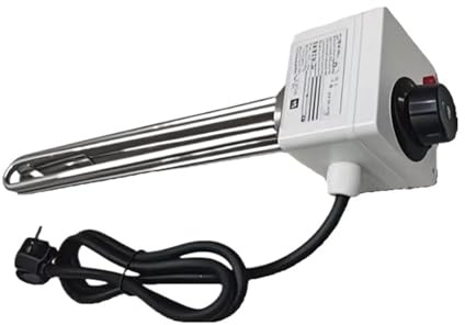 Heating Element，220V 3KW 6KW Stainless Steel Electric Immersion Tubular Heater Element Thermostat Core Component Heating Wire 380V(6KW)