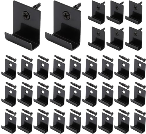 Clips de Fijación para Terraza Compuesta 35 Piezas - Clips de Acero Inoxidable para Decking, Diseño Oculto con Tornillos M4 x 20 mm, Ideal para Instalación DIY de Suelo Compuesto Exterior